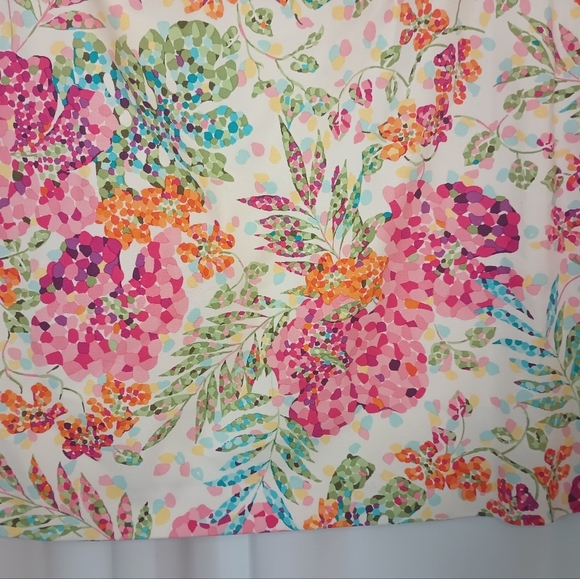 Talbots Bright Multicolor Floral Print Skirt Womens Size 6 A Line Knee Length - Picture 6 of 11